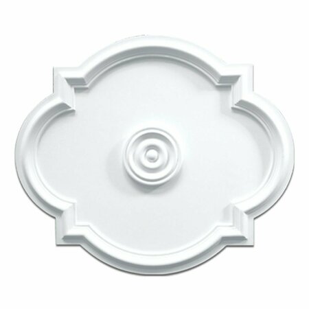 ARCHITECTURAL PRODUCTS BY OUTWATER 1-3/16 in. x 24 in. x 20-1/2 in. Plain Polyurethane Medallion 3P5.37.00196